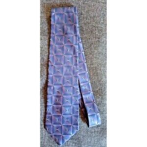 Tie 70s 80s 90s Y2K Mens Modern Elements Blue Purple 3.75 Wide 59 Long